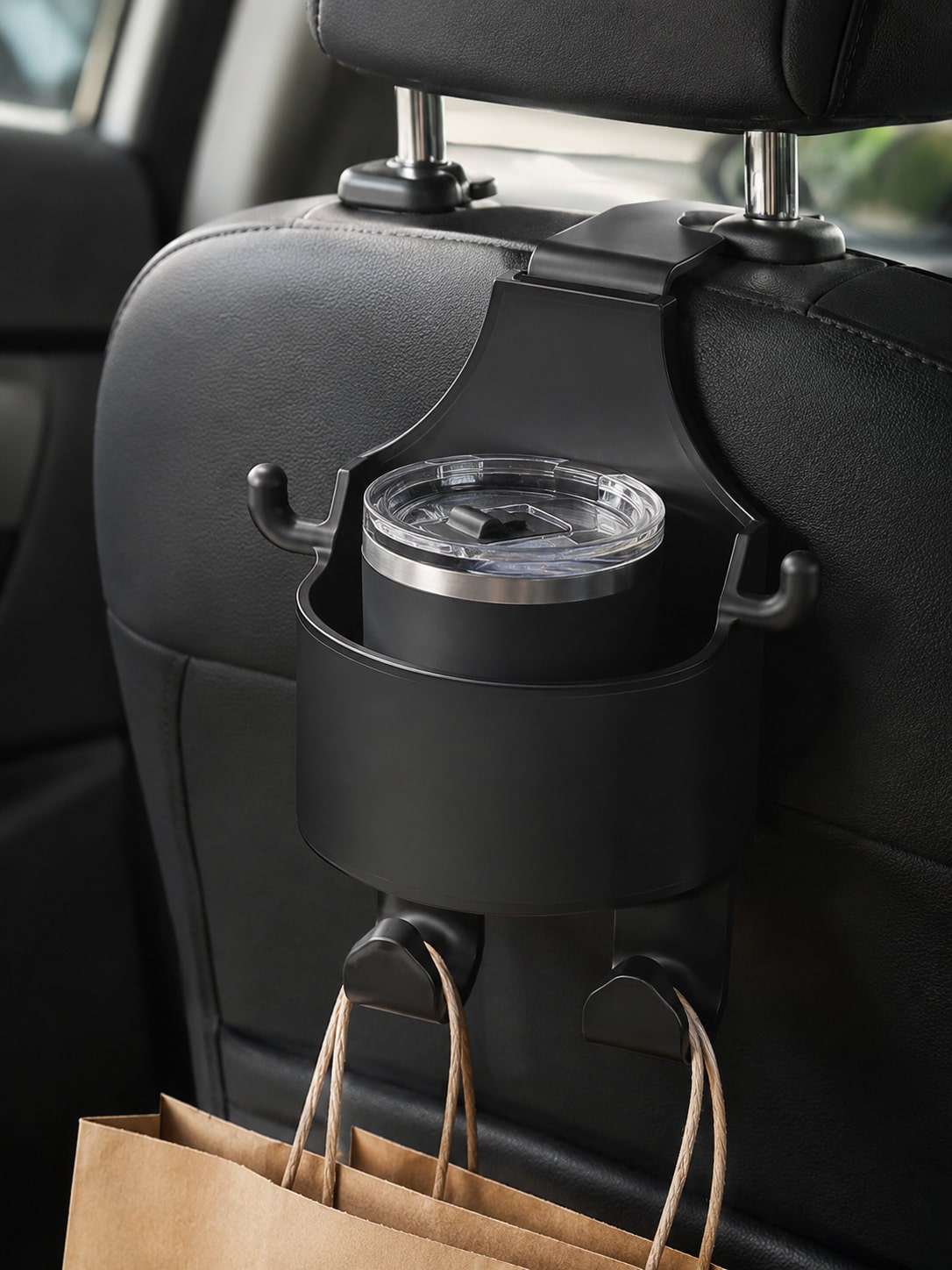 Car Seat Back Multi-Function Hook, Built-In Cup Holder, Phone Holder, Essential Car Accessories
