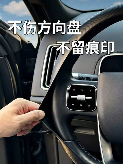 Car Silicone Steering Wheel Cover, All-Season Universal, Sweat-Absorbent, Anti-Slip, Ultra-Thin, Premium Interior Decor Accessory