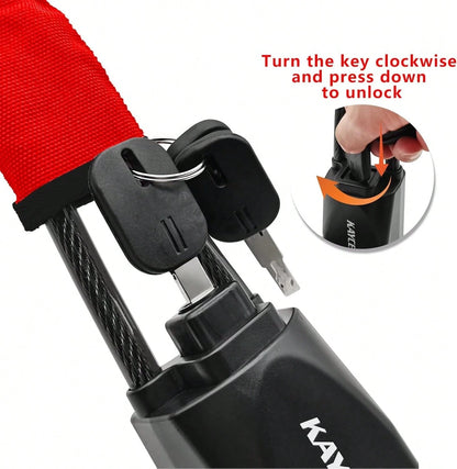 Car Steering Wheel Lock, Seat Belt Lock, Anti-Theft Device, Max 17 Inch Length, Small And Light-Weight, Multi-Functional, Fit Most Vehicle, SUV, Golf Cart Security