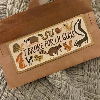 Car Sticker "I Brake For Little Ones"| Bumper Sticker Suitable For Friends