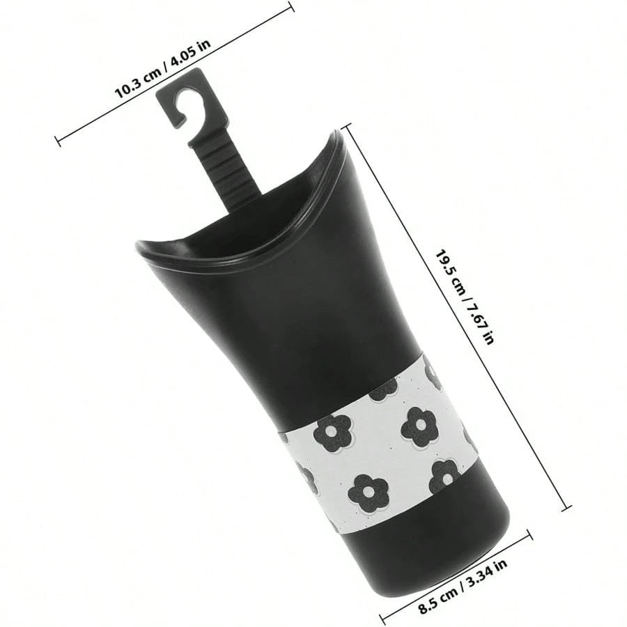 Car Storage Bucket Space-Saving And Sturdy With Hanging Backseat Design Plastic Cylinder Holder Car Interior Vehicle