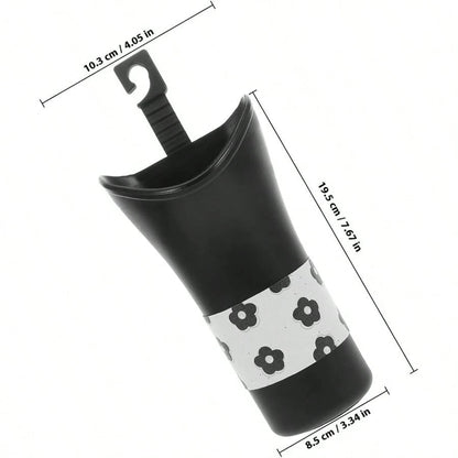 Car Storage Bucket Space-Saving And Sturdy With Hanging Backseat Design Plastic Cylinder Holder Car Interior Vehicle
