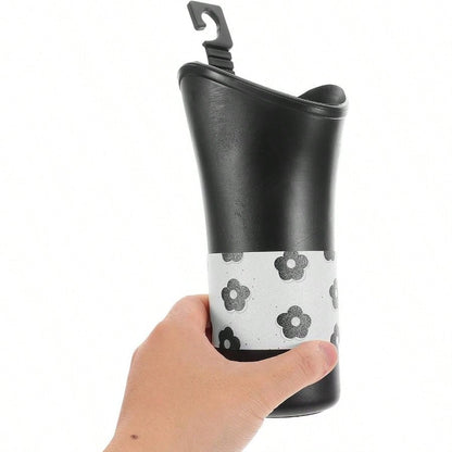 Car Storage Bucket Space-Saving And Sturdy With Hanging Backseat Design Plastic Cylinder Holder Car Interior Vehicle