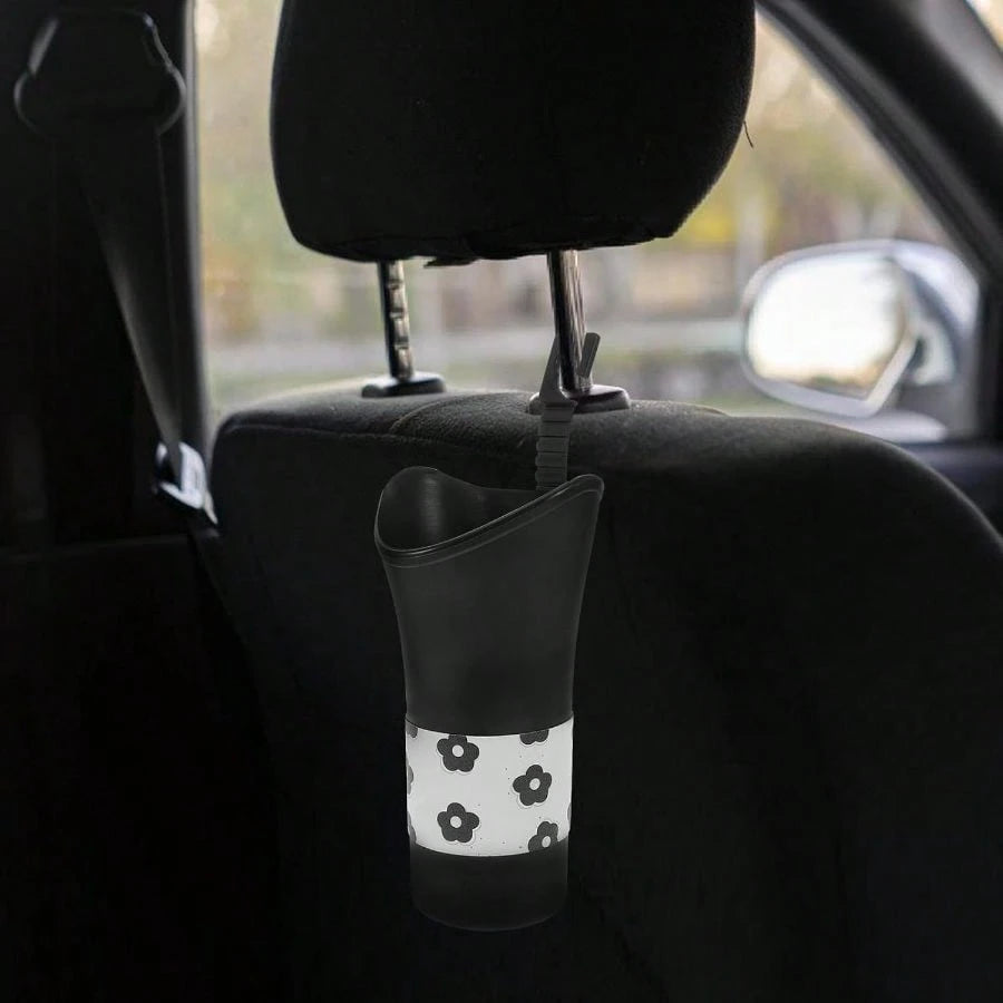 Car Storage Bucket Space-Saving And Sturdy With Hanging Backseat Design Plastic Cylinder Holder Car Interior Vehicle