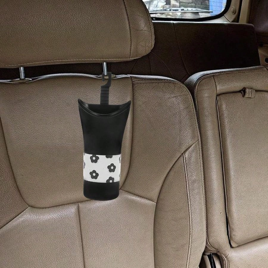 Car Storage Bucket Space-Saving And Sturdy With Hanging Backseat Design Plastic Cylinder Holder Car Interior Vehicle