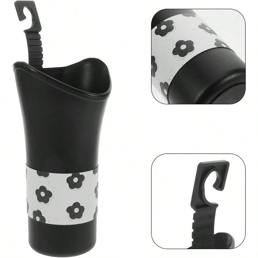 Car Storage Bucket Space-Saving And Sturdy With Hanging Backseat Design Plastic Cylinder Holder Car Interior Vehicle