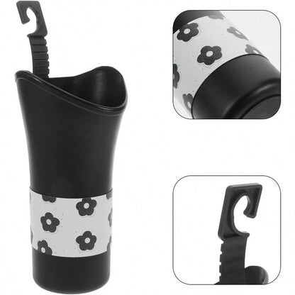 Car Storage Bucket Space-Saving And Sturdy With Hanging Backseat Design Plastic Cylinder Holder Car Interior Vehicle