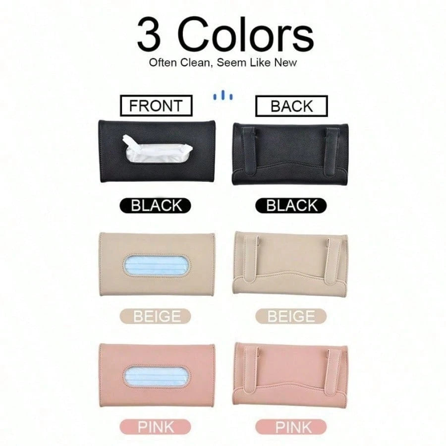 Car Tissue Box, Hanging Car Tissue Holder, Car Interior Tissue Bag, Tissue Storage Box, Sun Visor Tissue Holder