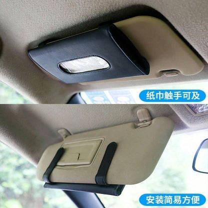 Car Tissue Box, Hanging Car Tissue Holder, Car Interior Tissue Bag, Tissue Storage Box, Sun Visor Tissue Holder
