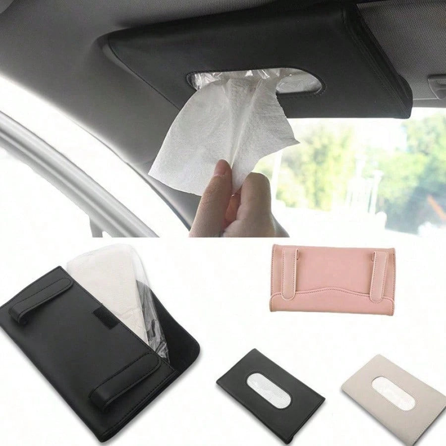 Car Tissue Box, Hanging Car Tissue Holder, Car Interior Tissue Bag, Tissue Storage Box, Sun Visor Tissue Holder