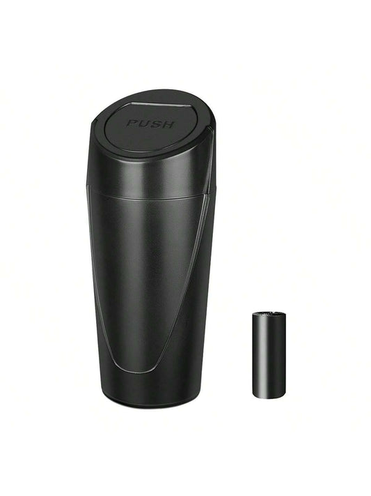 Car Trash Can With Lid- Car Trash Bin Cup Holder- Black Mini Leak-Proof Vehicle Garbage Bin Trash Can With 15pcs Garbage Bags- Front & Back Seat Car Accessories Organizer And Storage