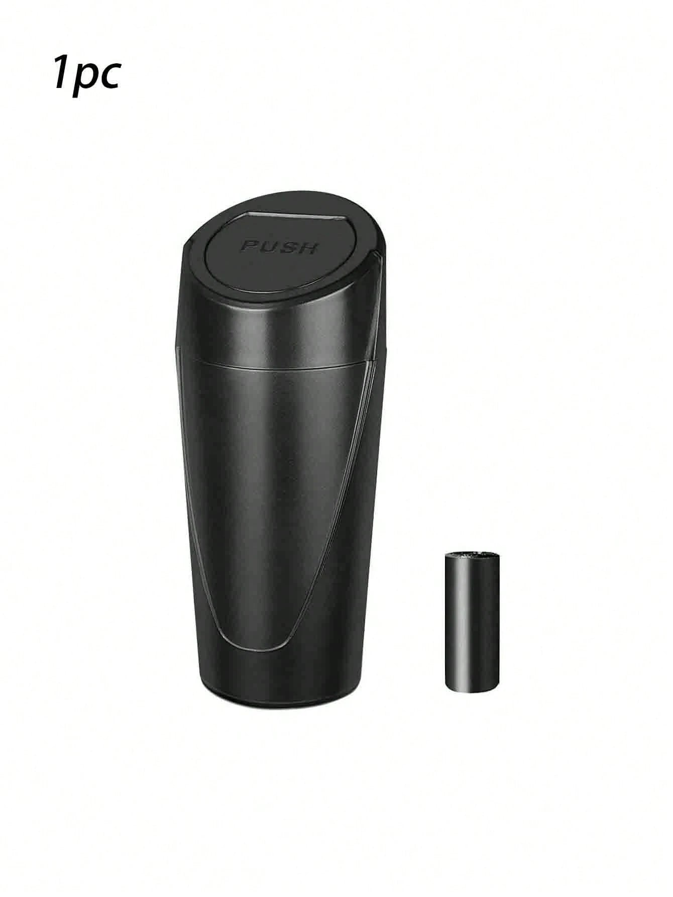 Car Trash Can With Lid- Car Trash Bin Cup Holder- Black Mini Leak-Proof Vehicle Garbage Bin Trash Can With 15pcs Garbage Bags- Front & Back Seat Car Accessories Organizer And Storage