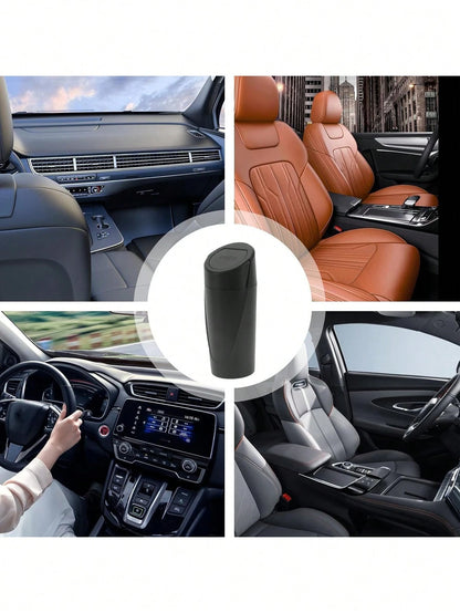 Car Trash Can With Lid- Car Trash Bin Cup Holder- Black Mini Leak-Proof Vehicle Garbage Bin Trash Can With 15pcs Garbage Bags- Front & Back Seat Car Accessories Organizer And Storage