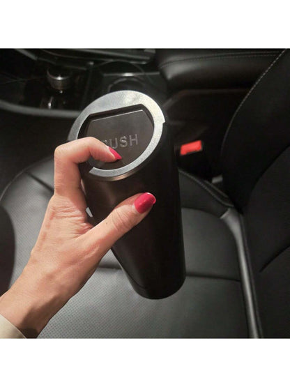 Car Trash Can With Lid- Car Trash Bin Cup Holder- Black Mini Leak-Proof Vehicle Garbage Bin Trash Can With 15pcs Garbage Bags- Front & Back Seat Car Accessories Organizer And Storage