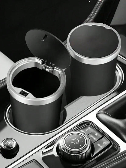 Car Trash Can With Lid, Fit For Center Console, Armrest Or Door Storage, Multi-Functional Cup Holder & Organizer, Compact Design For Vehicle & Home Use, Car Trash Can, Car Trash Bin, Car Interior Toil
