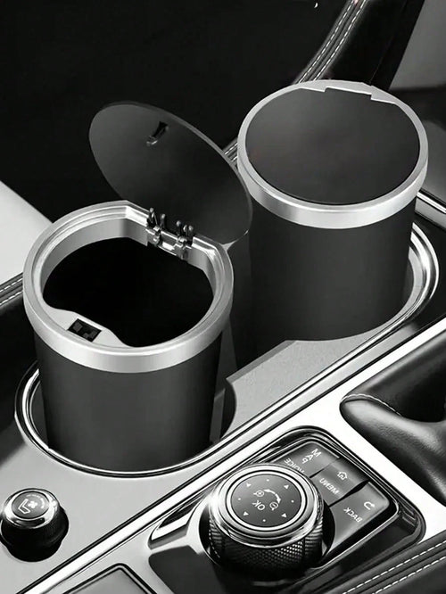 Car Trash Can With Lid, Fit For Center Console, Armrest Or Door Storage, Multi-Functional Cup Holder & Organizer, Compact Design For Vehicle & Home Use, Car Trash Can, Car Trash Bin, Car Interior Toil