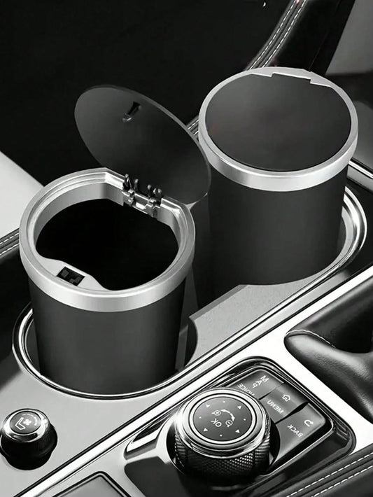 Car Trash Can With Lid, Fit For Center Console, Armrest Or Door Storage, Multi-Functional Cup Holder & Organizer, Compact Design For Vehicle & Home Use, Car Trash Can, Car Trash Bin, Car Interior Toil