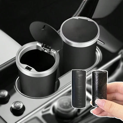 Car Trash Can With Lid, Fit For Center Console, Armrest Or Door Storage, Multi-Functional Cup Holder & Organizer, Compact Design For Vehicle & Home Use, Car Trash Can, Car Trash Bin, Car Interior Toil