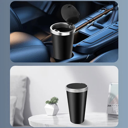Car Trash Can With Lid, Fit For Center Console, Armrest Or Door Storage, Multi-Functional Cup Holder & Organizer, Compact Design For Vehicle & Home Use, Car Trash Can, Car Trash Bin, Car Interior Toil