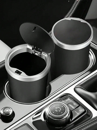 Car Trash Can With Lid, Fit For Center Console, Armrest Or Door Storage, Multi-Functional Cup Holder & Organizer, Compact Design For Vehicle & Home Use, Car Trash Can, Car Trash Bin, Car Interior Toil