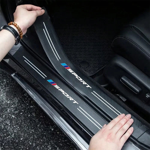 Carbon Fiber Car Door Sill Protector/Rear Bumper Protector/Leather Vinyl Sticker For BMW 1 Series, 3 Series, 5 Series, 7 Series, 2 Series, 4 Series, 6 Series, X Series, X1, X3, X5, X6, X4, F30, G30, G