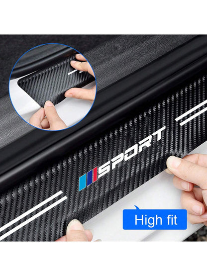 Carbon Fiber Car Door Sill Protector/Rear Bumper Protector/Leather Vinyl Sticker For BMW 1 Series, 3 Series, 5 Series, 7 Series, 2 Series, 4 Series, 6 Series, X Series, X1, X3, X5, X6, X4, F30, G30, G