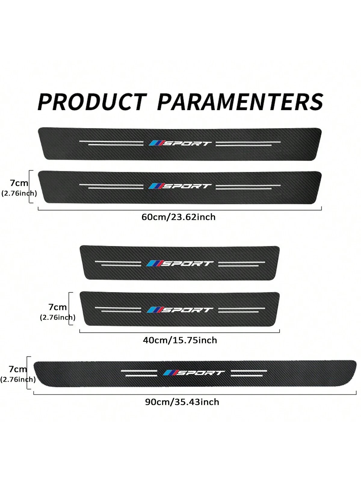Carbon Fiber Car Door Sill Protector/Rear Bumper Protector/Leather Vinyl Sticker For BMW 1 Series, 3 Series, 5 Series, 7 Series, 2 Series, 4 Series, 6 Series, X Series, X1, X3, X5, X6, X4, F30, G30, G