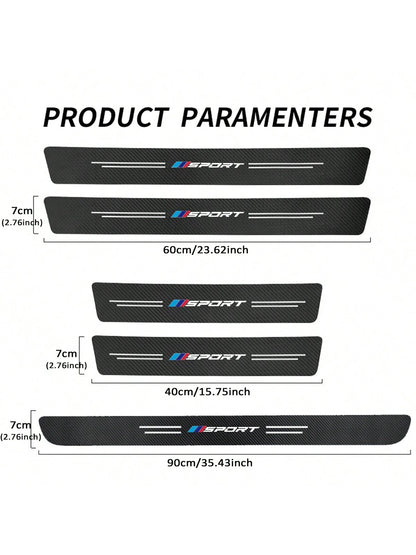 Carbon Fiber Car Door Sill Protector/Rear Bumper Protector/Leather Vinyl Sticker For BMW 1 Series, 3 Series, 5 Series, 7 Series, 2 Series, 4 Series, 6 Series, X Series, X1, X3, X5, X6, X4, F30, G30, G
