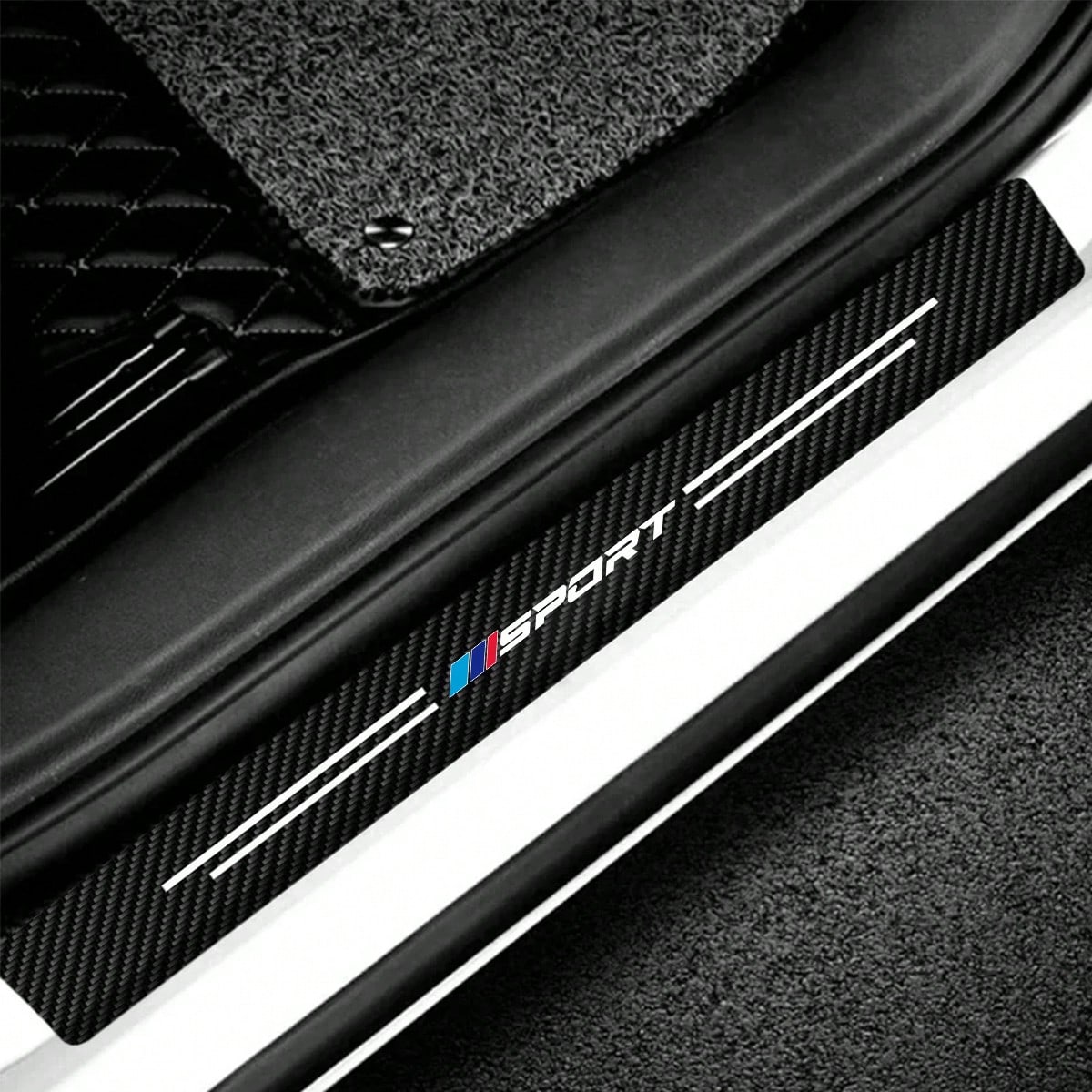 Carbon Fiber Car Door Sill Protector/Rear Bumper Protector/Leather Vinyl Sticker For BMW 1 Series, 3 Series, 5 Series, 7 Series, 2 Series, 4 Series, 6 Series, X Series, X1, X3, X5, X6, X4, F30, G30, G