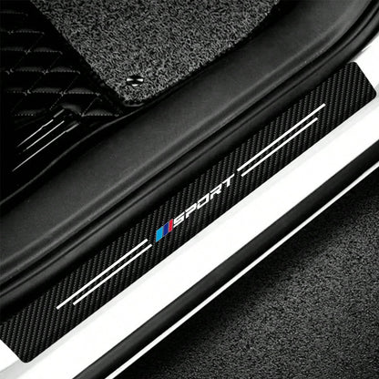 Carbon Fiber Car Door Sill Protector/Rear Bumper Protector/Leather Vinyl Sticker For BMW 1 Series, 3 Series, 5 Series, 7 Series, 2 Series, 4 Series, 6 Series, X Series, X1, X3, X5, X6, X4, F30, G30, G