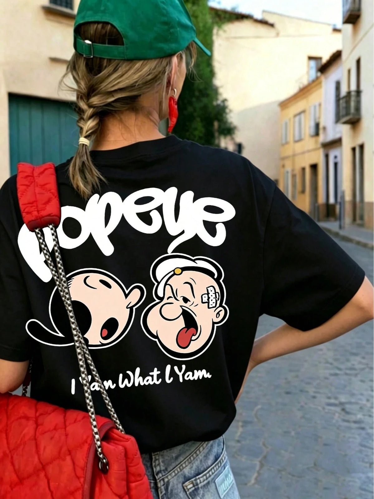 Cartoon Pattern T-Shirt, Anime Print T-Shirt, Casual Street Style Short Sleeve, Top White Summer
