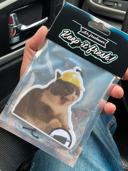 Cat Expression Air Freshener- Hanging Rearview Mirror Fragrance Sheets, Cool Car Decor, Paper Car Air Freshener Combo Set (Multiple Patterns Available), Gift For Friends