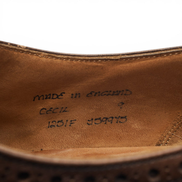 'Cecil' Dark Brown Leather Suede Oxford Brogues UK 9 F