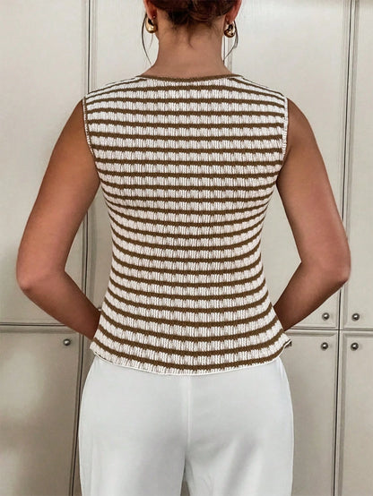 Ceyna Plus Size Women's Leopard Print Pleated Casual Sexy 70's Everyday Top Party Beige Summer
