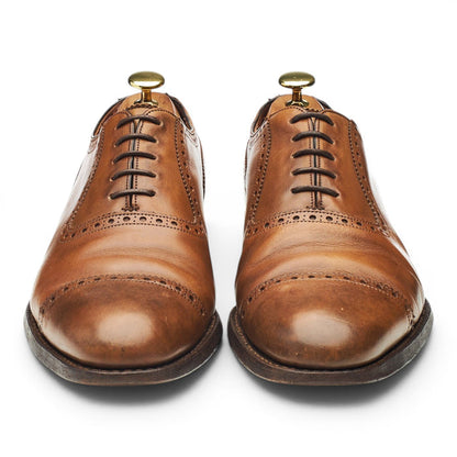 'Chamberlain' Tan Brown Leather Oxford Brogues UK 8 F