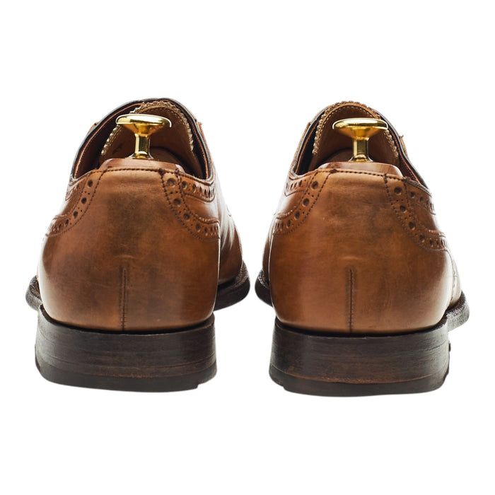 'Chamberlain' Tan Brown Leather Oxford Brogues UK 8 F