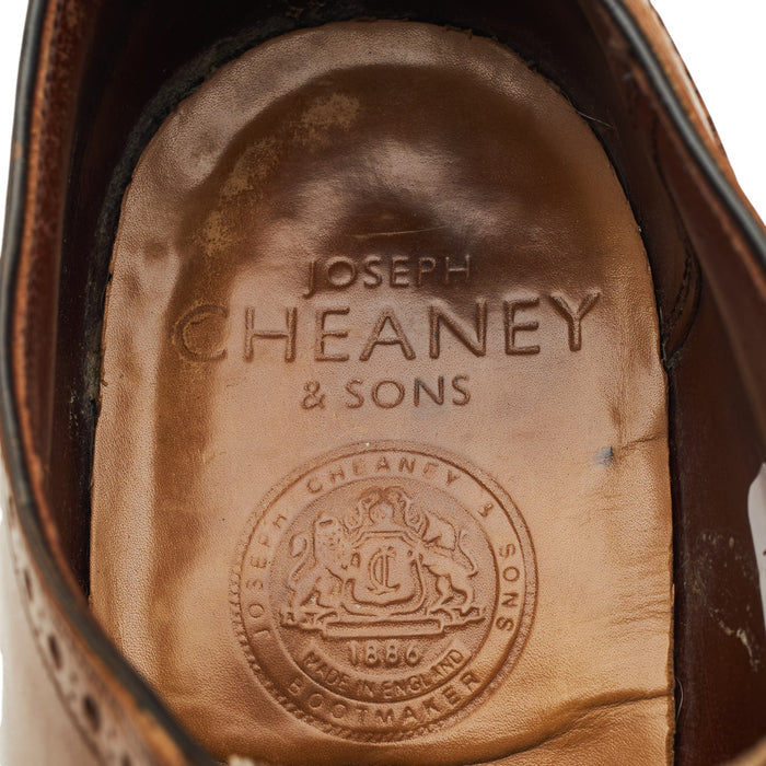 'Chamberlain' Tan Brown Leather Oxford Brogues UK 8 F