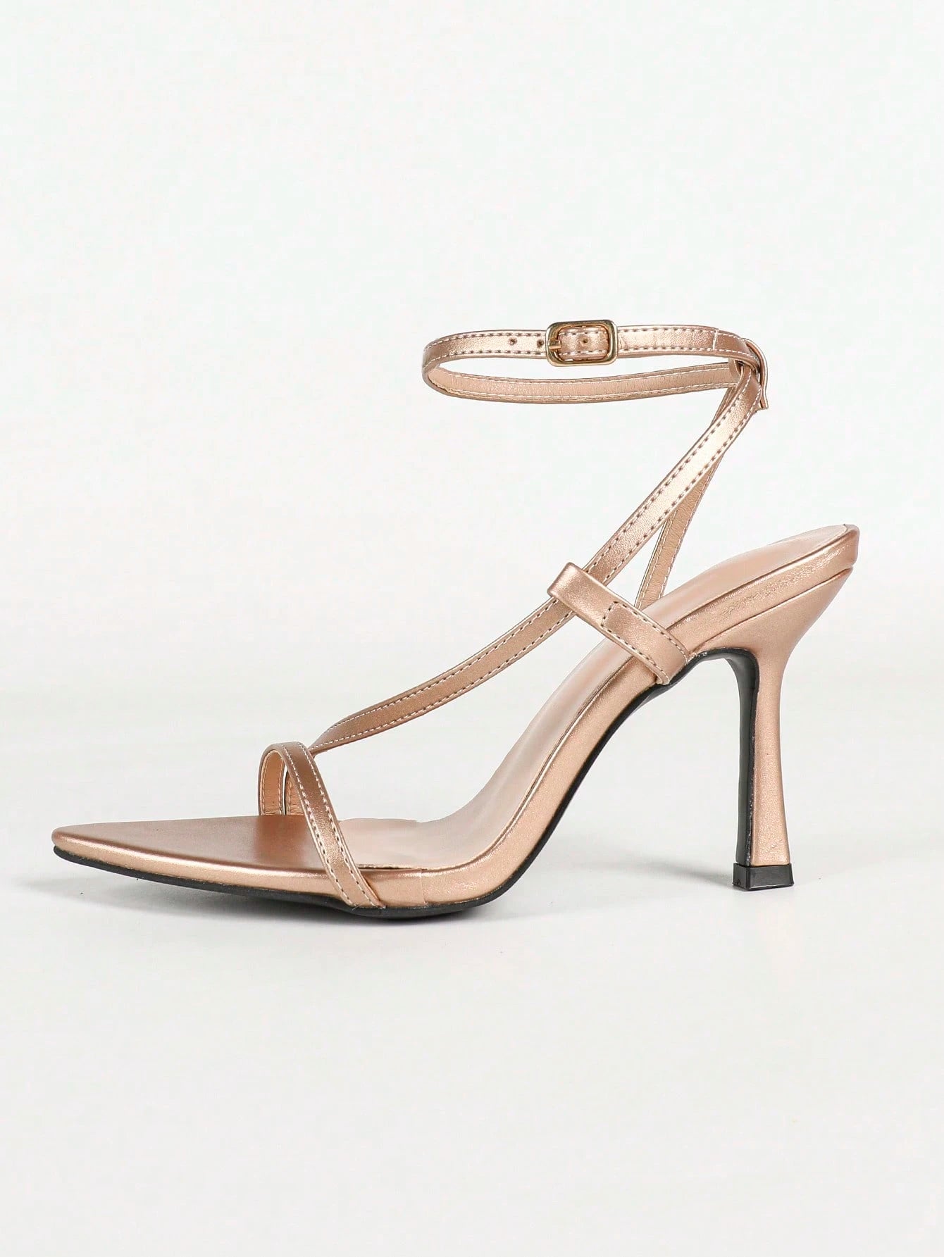 Champagne Elegant Women's Sandals Sexy Women's Stiletto High Heels Wedding Shoes Stiletto Heels Elegant Women's High Heel Sandals Comfortable Women's High Heels Summer High Heels Ankle Strap Women's H