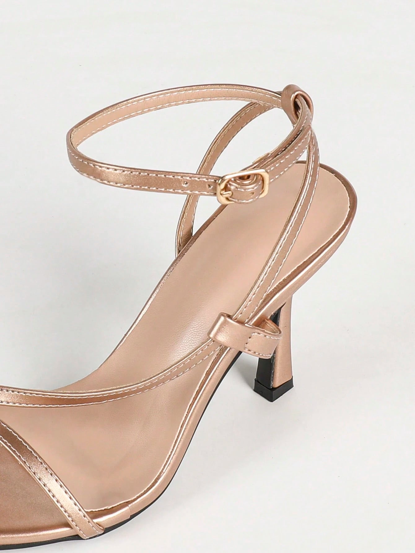 Champagne Elegant Women's Sandals Sexy Women's Stiletto High Heels Wedding Shoes Stiletto Heels Elegant Women's High Heel Sandals Comfortable Women's High Heels Summer High Heels Ankle Strap Women's H