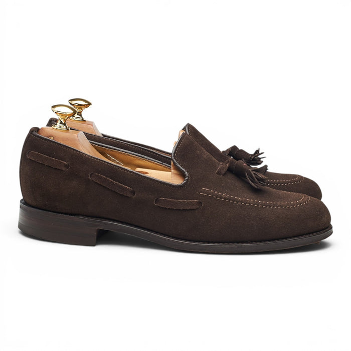 Charles Tyrwhitt Dark Brown Suede Tassel Loafers UK 6.5 F