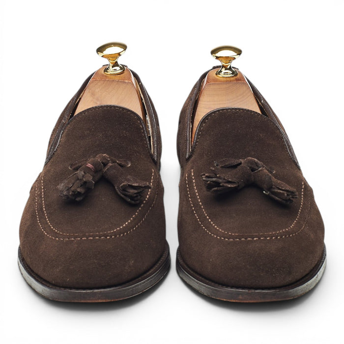 Charles Tyrwhitt Dark Brown Suede Tassel Loafers UK 6.5 F
