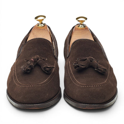 Charles Tyrwhitt Dark Brown Suede Tassel Loafers UK 6.5 F