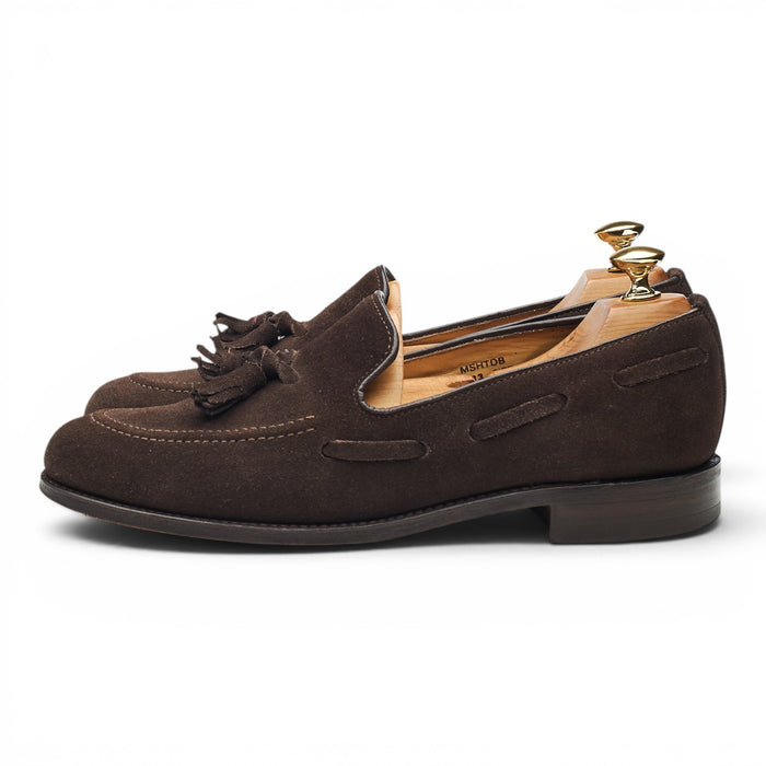 Charles Tyrwhitt Dark Brown Suede Tassel Loafers UK 6.5 F