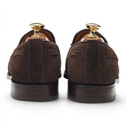 Charles Tyrwhitt Dark Brown Suede Tassel Loafers UK 6.5 F