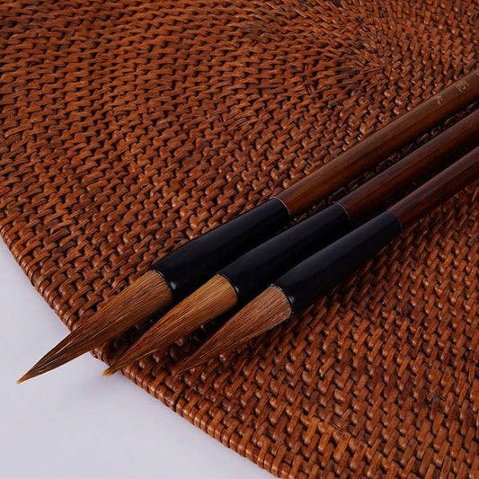 Chinese Traditional Calligraphy Brush/Chinese Calligraphy Watercolor Sumi Drawing Brush Wolf Hair/Painting Sumi Set((L + M + S))