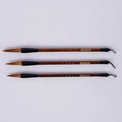 Chinese Traditional Calligraphy Brush/Chinese Calligraphy Watercolor Sumi Drawing Brush Wolf Hair/Painting Sumi Set((L + M + S))