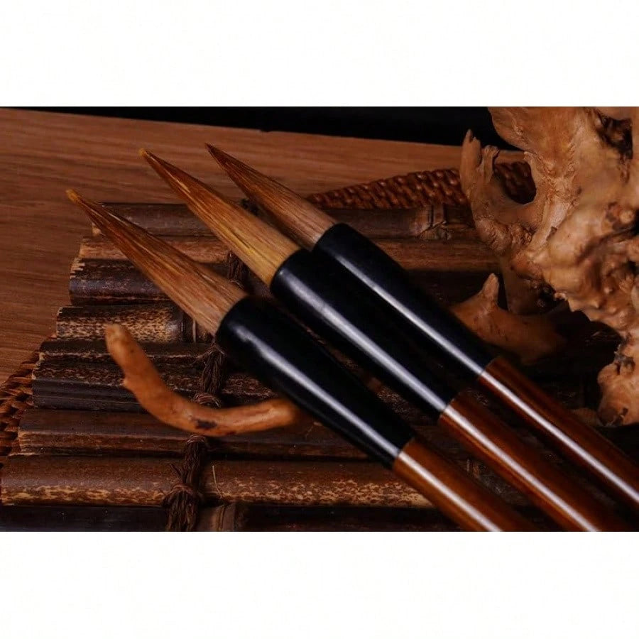 Chinese Traditional Calligraphy Brush/Chinese Calligraphy Watercolor Sumi Drawing Brush Wolf Hair/Painting Sumi Set((L + M + S))