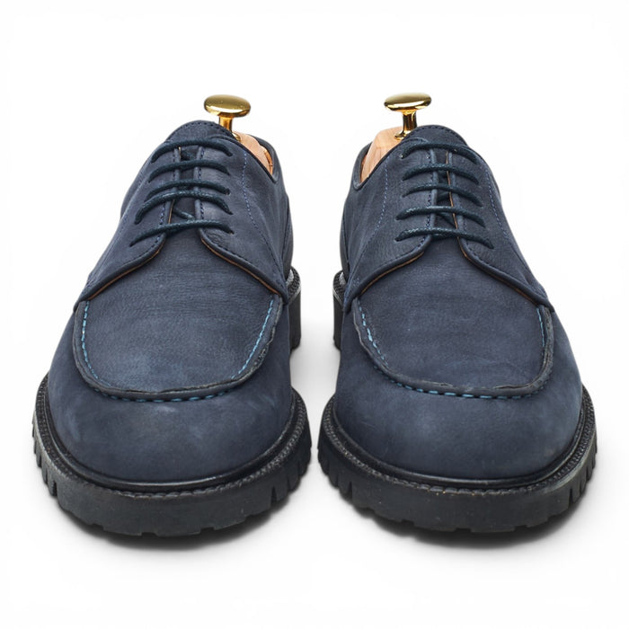 'Chino Golf' Navy Blue Nubuck Apron Derby UK 8