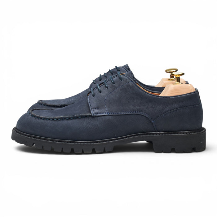 'Chino Golf' Navy Blue Nubuck Apron Derby UK 8