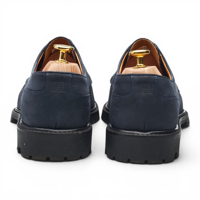 'Chino Golf' Navy Blue Nubuck Apron Derby UK 8